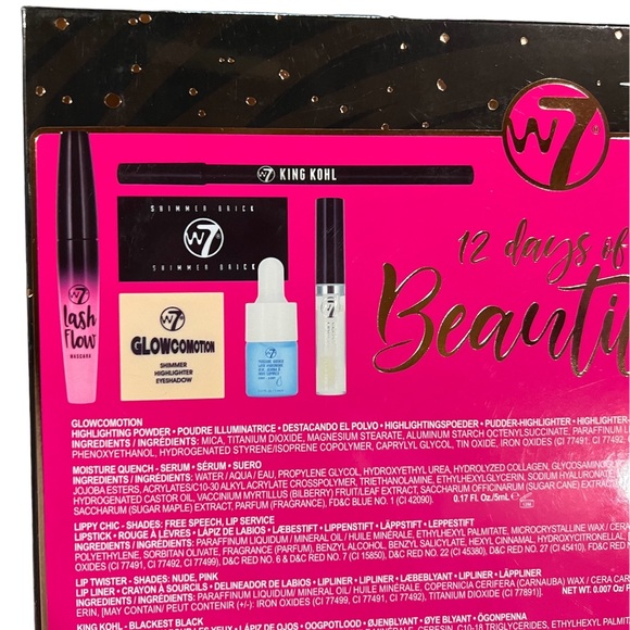 NEW W7 Advent Makeup Calendar, 12 Items In Package Black - Picture 8 of 8